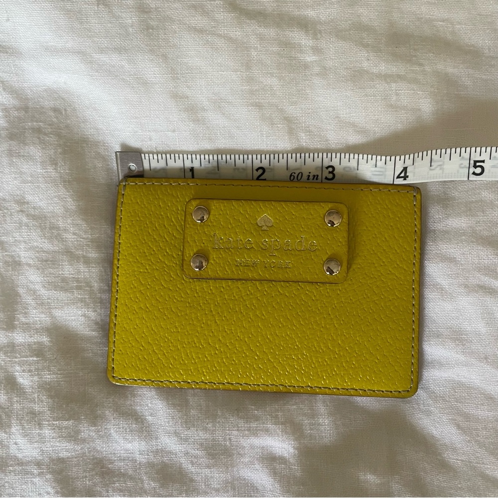 Kate Spade Wellesley Graham Card Holder in Yellow Lime - Picture 4 of 6